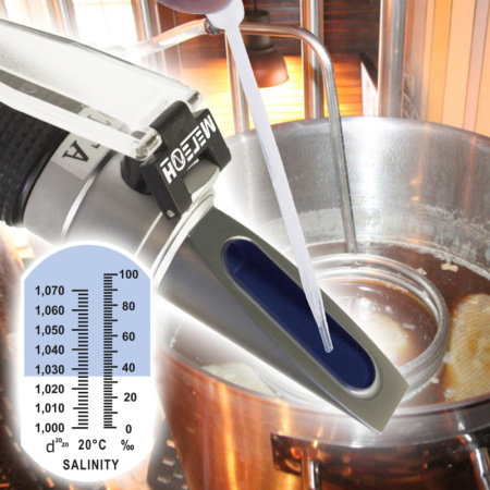 Рефрактометр для измерения концентрации и удельного веса соли МЕГЕОН 72029 купить по низкой цене | МАКСПРОФИТ